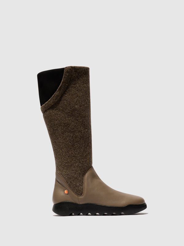 Zip Up Boots WEIL726SOF SLUDGE W/DK.TAUPE FELT